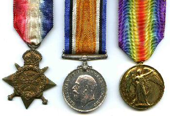 The 1914-15 Star, British War Medal and Victory Medal