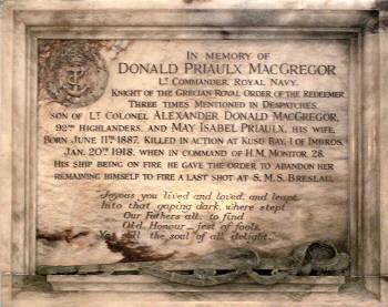 Plaque in Town Church