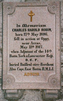 Memorial in St Saviour's Church, Jersey