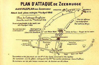 Zeebrugge Raid map